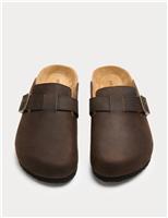 M&S Leather Slip-On Mules Chocolate