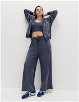 Super Soft Velour High Waisted Wide Leg Joggers
