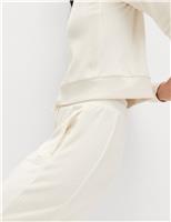 Velour High Waisted Wide Leg Joggers