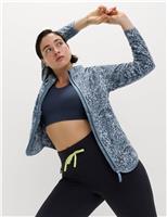 Thermal Zip Up Printed Fleece Jacket