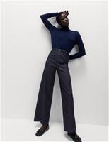 Shimmer Wide Leg Ankle Grazer Jeans