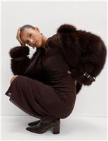 Mesh Jersey Midi Shirt Dress