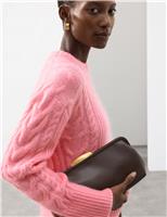 Cable Knit Jumper With Mohair