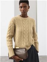 Cable Knit Jumper With Mohair