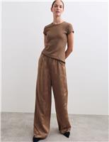 Jersey Lurex Crew Neck Sparkly Top