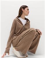 Air-Yarn Wide Leg Knitted Trousers