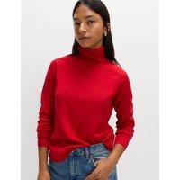 M&S Air-Yarn Roll Neck Jumper Rouge