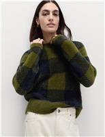 Checked Crew Neck Jumper