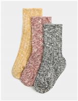 3pk Cotton Rich Ribbed Socks