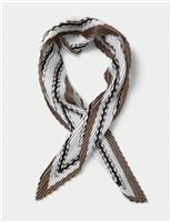 Beige and Black Plisse Scarf