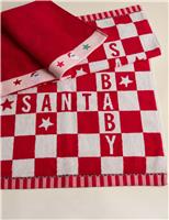2pk Pure Cotton Santa Baby Hand Towels