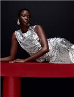 Sequin Midaxi A-Line Skirt