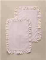 Set of 2 Cotton Rich Ruffle Placements