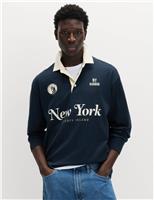 Pure Cotton Embroidered Rugby Shirt