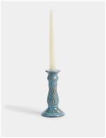 Swirl Ceramic Tall Dinner Candle Holder