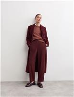 Straight Leg Trousers with Wool