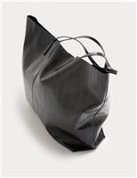 Faux Leather Oversized Tote Bag