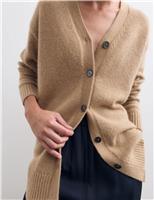 Mohair Blend V-Neck Relaxed Cardigan