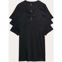 M&S 3pk Slim Fit T-Shirts Black