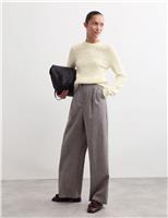 Merino Wool Cable Patchwork Relaxed Jumper