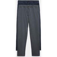 M&S 2 Pack Cotton Rich Straight Leg Joggers Navy Mix