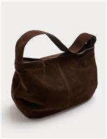 Suede Zip Slouchy Shoulder Bag