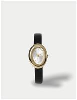 Real Leather Oval Watch