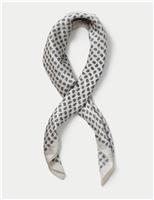 White Paisley Detail Scarf