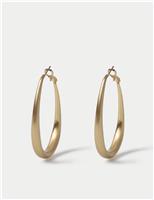 Autograph Brushed Hoop Earrings