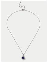 Platinum Plated Cubic Zirconia Ditsy Nec