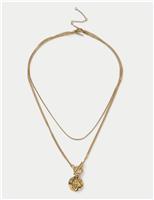 Autograph Waterproof T-Bar Multi Row Pendant Necklace