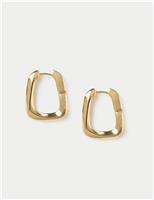 Autograph Oval Square Hoop Earrings