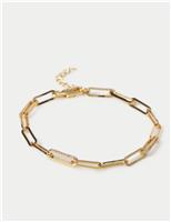 14ct Gold Plated Cubic Zirconia Link Wristwear