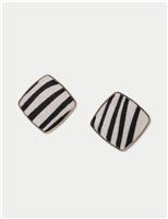 Zebra Stud Earrings
