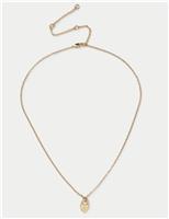 14ct Gold Plated Cubic Zirconia Heart Pendant Necklace