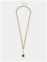 Autograph Natural Stone Long Pendant Nec