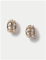 Pearl Effect Hoop Earrings