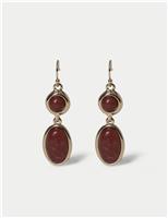 Per Una Natural Stone Double Drop Earrings