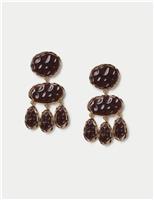 Resin Multi Drop Statement Earrings