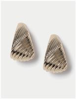 Etched Triangle Stud Earrings