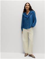 Pure lyocell Ruffle Blouse