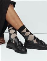 2pk Sparkle Argyle Crew Socks