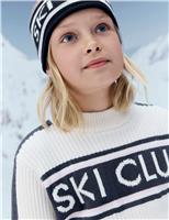 Knitted Ski Club Slogan Jumper (6-16 Yrs)