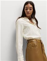 Foil Print Collared Shirt