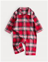 Pure Cotton Check Romper (0-36 Mths)