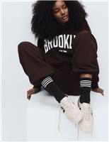 2pk Cotton Rich Striped Crew Socks