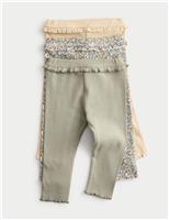 3pk Cotton Rich Floral Mix Leggings (0-3 Yrs)