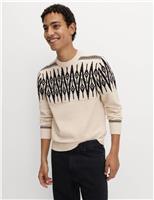 Cotton Blend Fair Isle Jumper