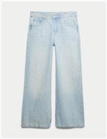 Wide Leg Denim Diamante Jeans (6-16 Yrs)