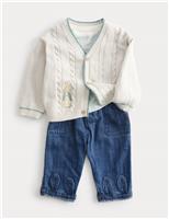 3pc Peter Rabbit Outfit (0-3 Yrs)